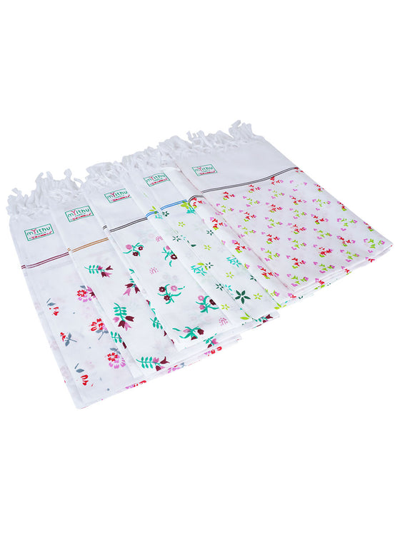 Diamont Print Cotton White Bath Towel