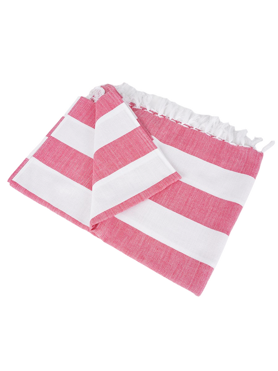 Cotton Stripe Colour Bath Towel Pretty