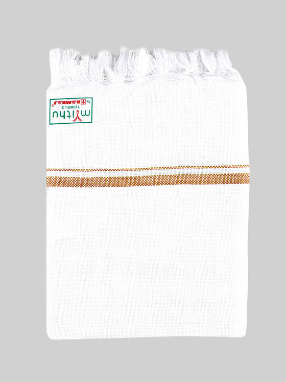 Cotton White Bath Towel NO4091 (2 PCs Pack)