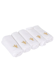  Twin Soft White Hand Kerchief (5 in 1 Pack)