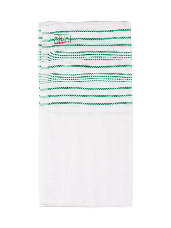 100% Cotton Checked White Bath Towel Blossom