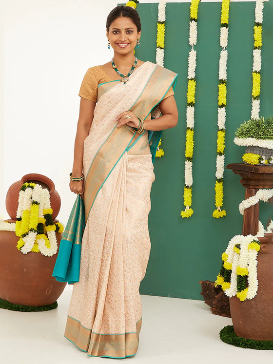 Semi Silk All Over Designed Sandal Saree with Zari Border SS20
