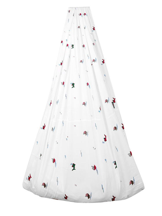 Soft Cotton White Print Hammock/Cradle