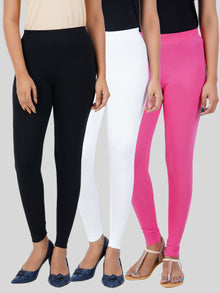  Ankle Fit Leggings 3 PCs Combo Pack BWL