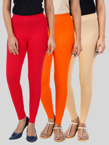  Ankle Fit Leggings 3 PCs Combo Pack ROS