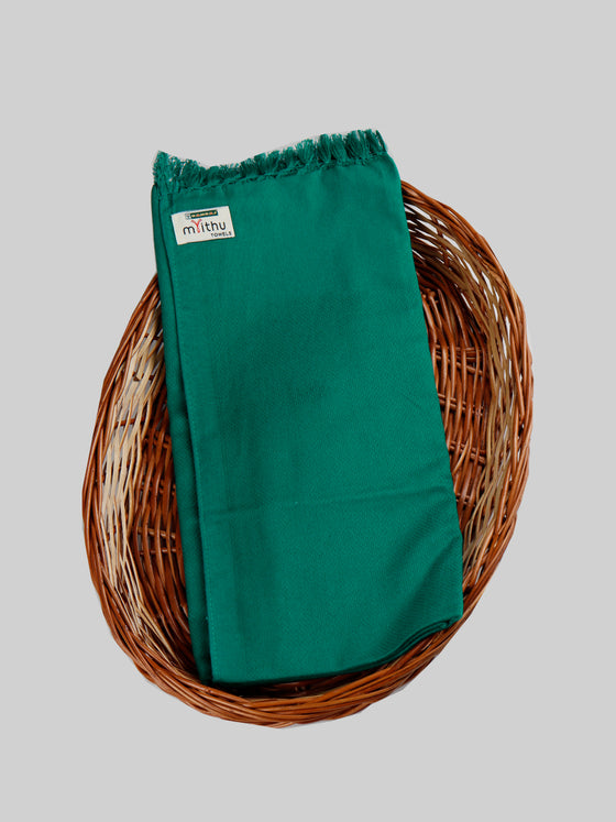 Softest Cotton Plain Bath Towel Kisan Green