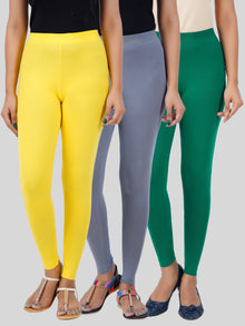  Ankle Fit Leggings 3 PCs Combo Pack YGD