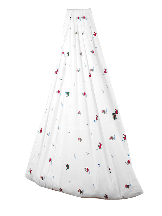Soft Cotton White Print Hammock/Cradle