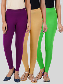  Ankle Fit Leggings 3 PCs Combo Pack FHP