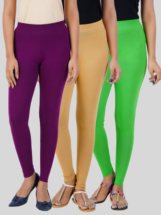 Ankle Fit Leggings 3 PCs Combo Pack FHP