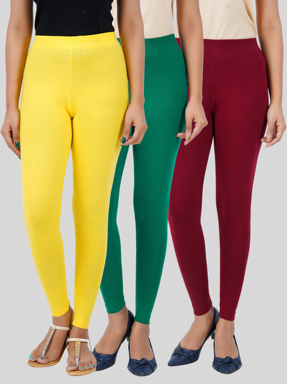 Ankle Fit Leggings 3 PCs Combo Pack YGM