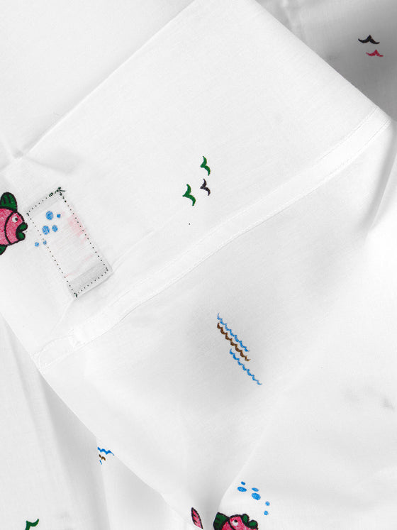 Soft Cotton White Print Hammock/Cradle
