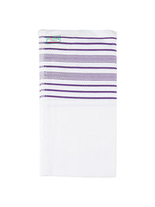 100% Cotton Checked White Bath Towel Blossom
