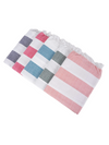 Cotton Stripe Colour Bath Towel Pretty