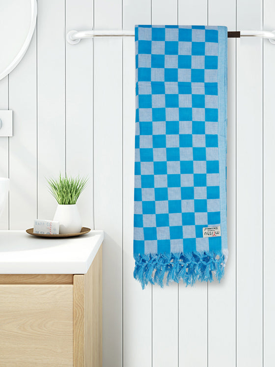 Twin Plus Checked Cotton Bath Towel Colour