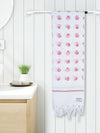 Diamont Print Cotton White Bath Towel