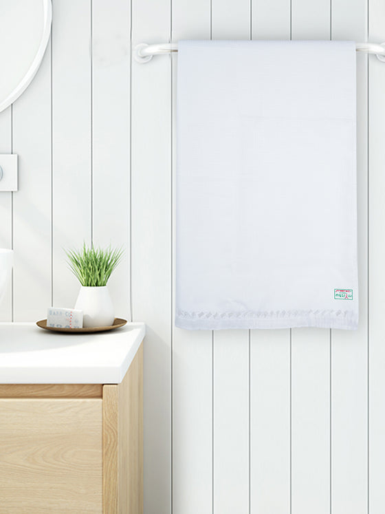 Relaxer Plus Cotton White Bath Towel
