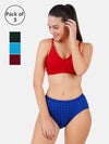 Perfect Fit Full Coverage Panties Oviya Print Plus Size (3Pcs Pack)