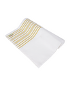 100% Cotton Checked White Bath Towel Blossom