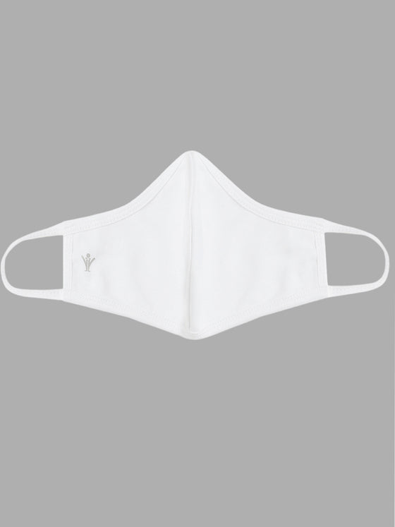 Flexible Knitted Face Mask 3 Layer - White (6 Pcs Pack)