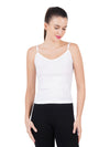 Cotton Durable with Adjustable Strap Camisole Petals White (2PCs Pack)