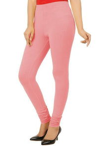  Churidar Fit Spandex Stretchable Leggings Shel Pink