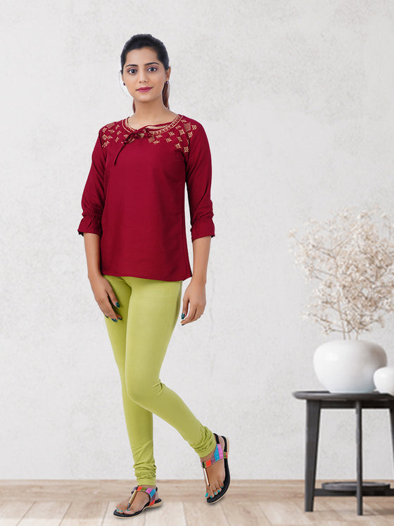 Churidar Fit Spandex Stretchable Leggings Pista