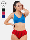 Durable & Double Layer Full Coverage Panties Elina Print (3Pcs Pack)