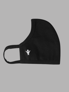  Flexible Knitted Face Mask 3 Layer - Black (6 Pcs Pack)