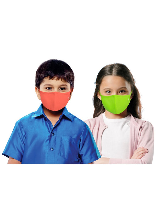 Kids Flexible Knitted Face Mask - Colour (6 Pcs Pack)