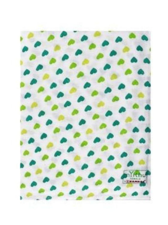 Cotton White Print Bath Towel NO756 (2 PCs Pack)