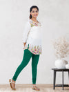 Churidar Fit Spandex Stretchable Leggings D.Green