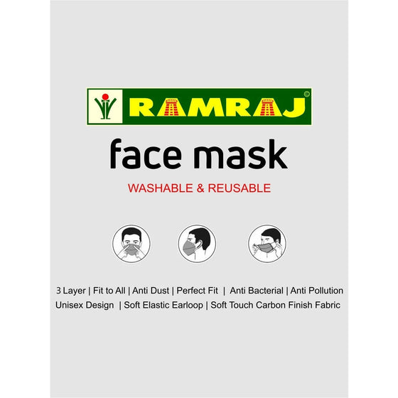 Woven Colour Face Mask - 3 Layer (6 Pcs Pack)