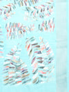Leaf Design Digital Print Blue Semi Linen Saree SL22