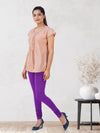 Churidar Fit Spandex Stretchable Leggings Light Violet