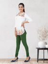 Churidar Fit Spandex Stretchable Leggings L Green