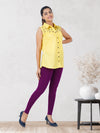 Ankle Fit Spandex Stretchable Leggings French Wine