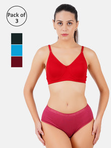  Comfort Waist Band Ultra Soft Panties Only U Plain (3Pcs pack)