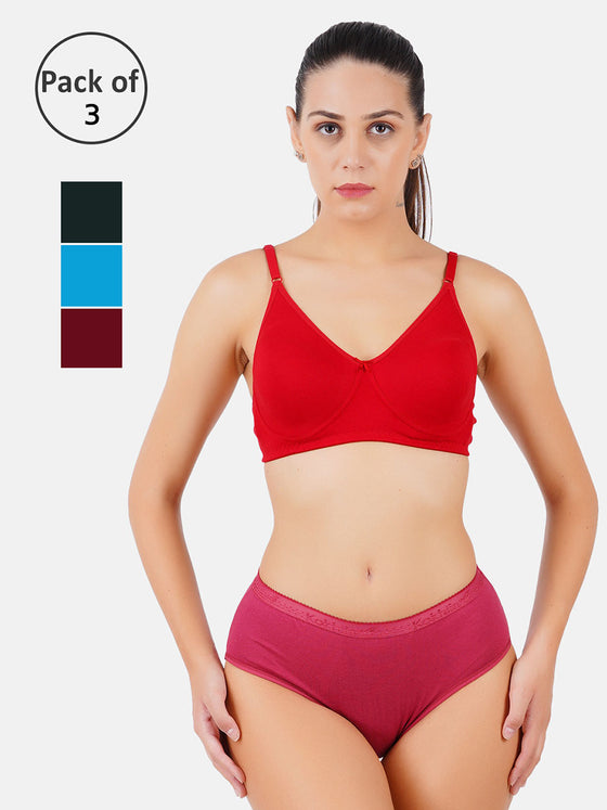 Comfort Waist Band Ultra Soft Panties Only U Plain (3Pcs pack)