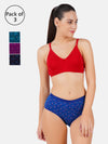 Cotton with Ultra Soft Full Coverage Panties Pretty Print (3Pcs pack)