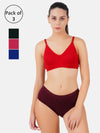 Comfort Waist Band Soft Panties Only U Plain Plus Size (3Pcs pack)