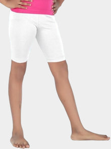  Girl's Cotton with Elastane Mixed Tights White (2PCs Pack)