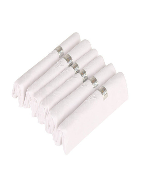 Feather Touch White Hand Kerchief (6 in 1)