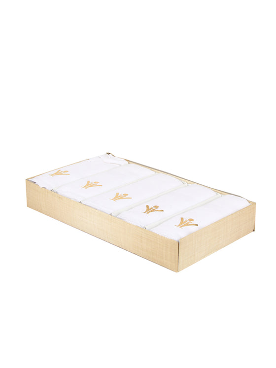 Twin Soft White Hand Kerchief (5 in 1 Pack)
