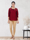 Ankle Fit Spandex Stretchable Leggings Deep Skin