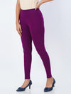 Ankle Fit Spandex Stretchable Leggings French Wine