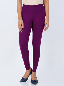  Ankle Fit Spandex Stretchable Leggings French Wine