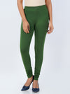 Churidar Fit Spandex Stretchable Leggings L Green