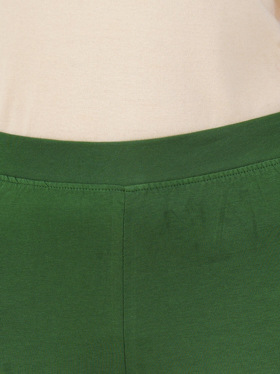 Churidar Fit Spandex Stretchable Leggings L Green