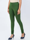 Churidar Fit Spandex Stretchable Leggings L Green